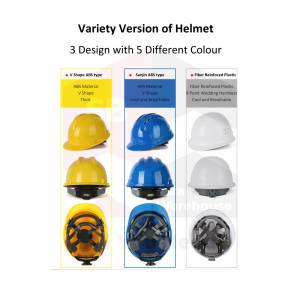 safety helmets with 3 different designs
