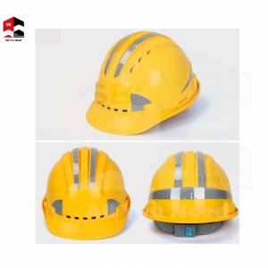 yellow safety helmets