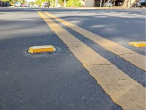 solar road studs on pedestrian crossings