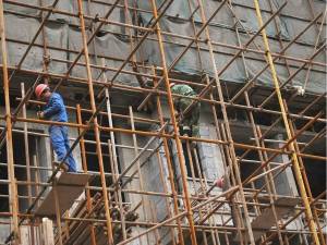 Bamboo scaffolding