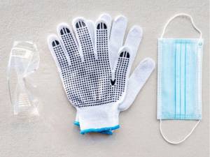 biological hazards disposable gloves